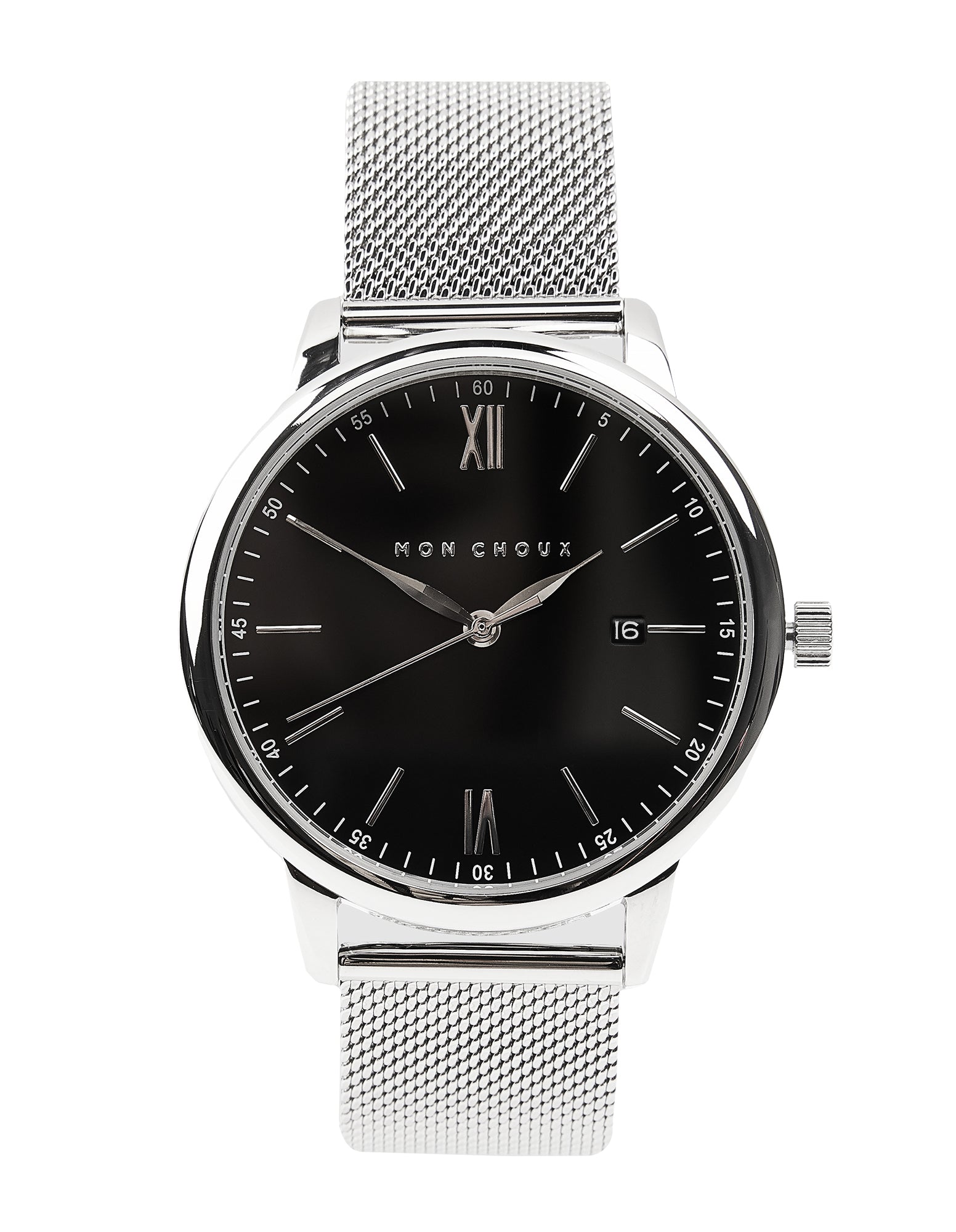 Mens silver 2024 mesh watch